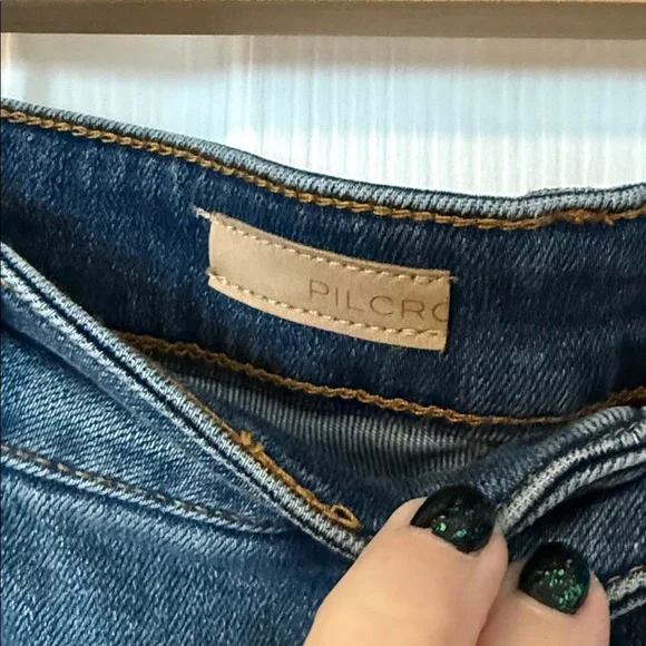 Pilcro The Icon Flare Blue Denim Jeans size 33 - Picture 3 of 8
